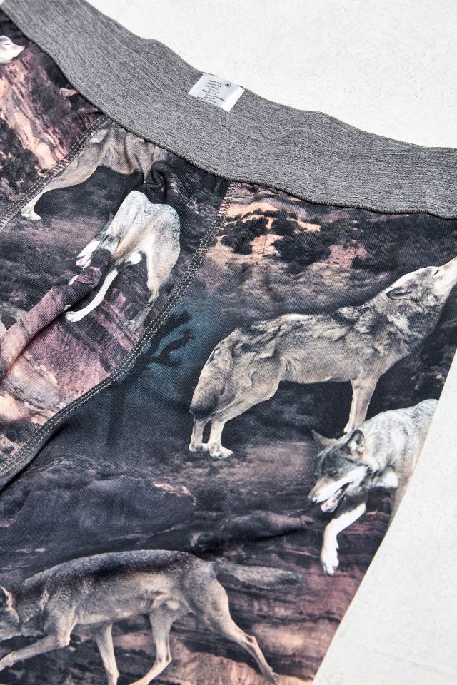 Caleçon boxer à motif de loup du désert #1