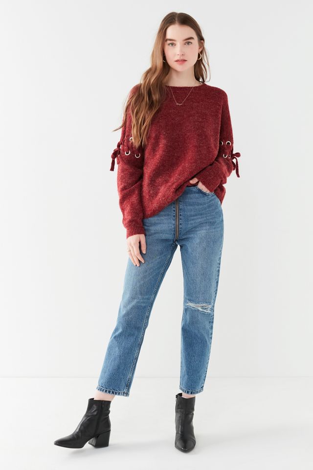 UO Nadine Lace-Up Sleeve Sweater #2