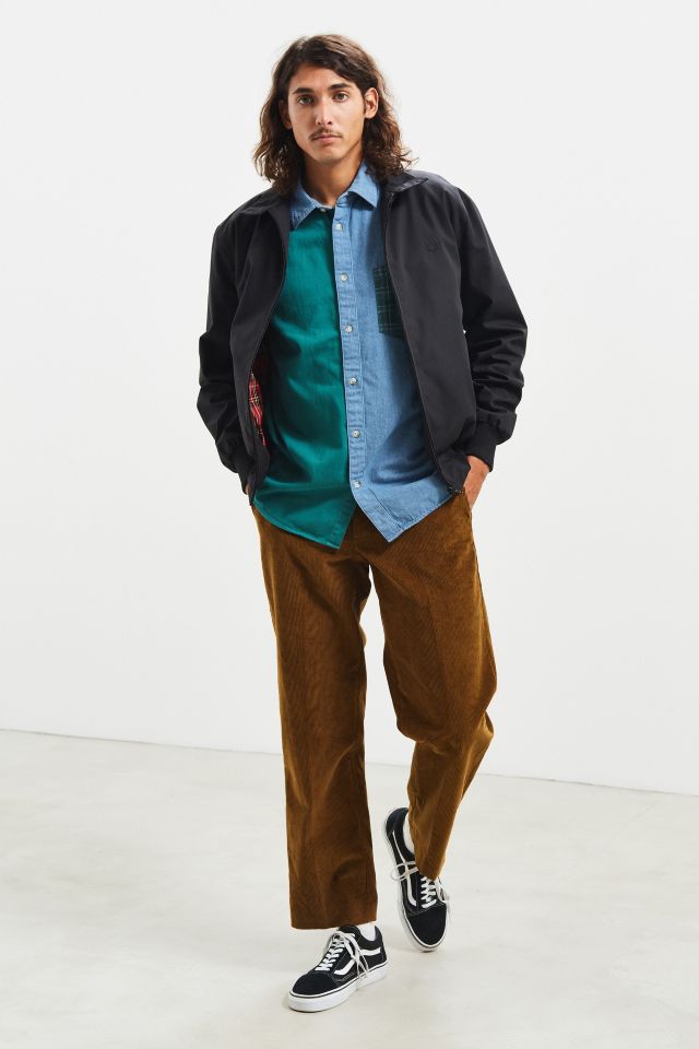 UO Denim Plaid Short Sleeve Button-Down Shirt #5