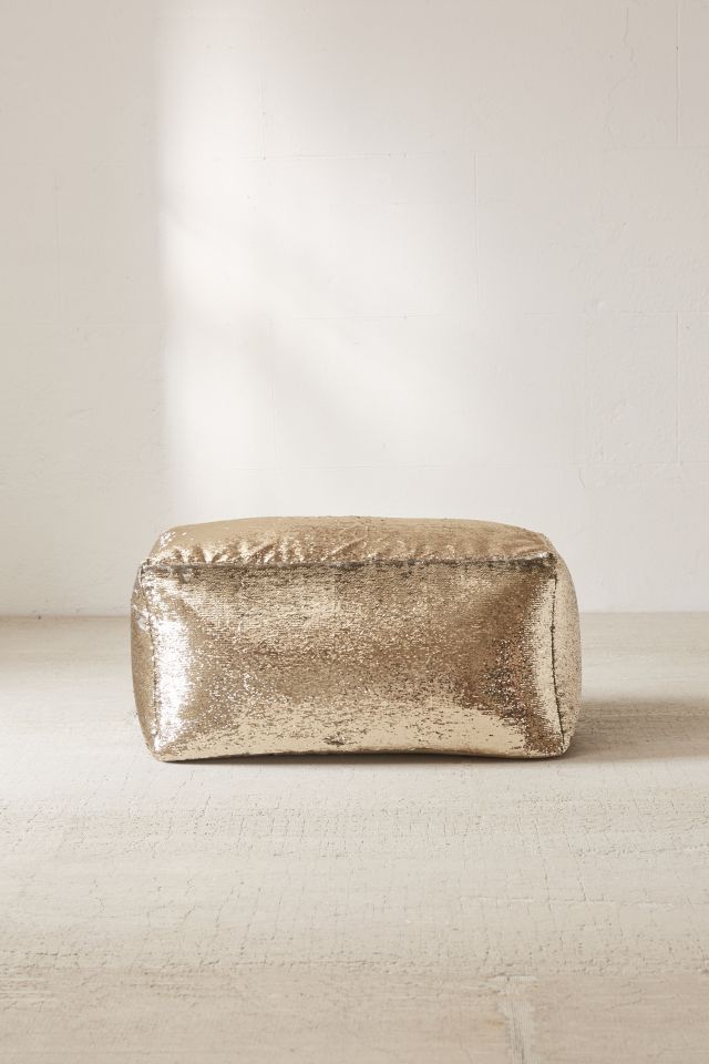 Reversible Sequin Pouf #1