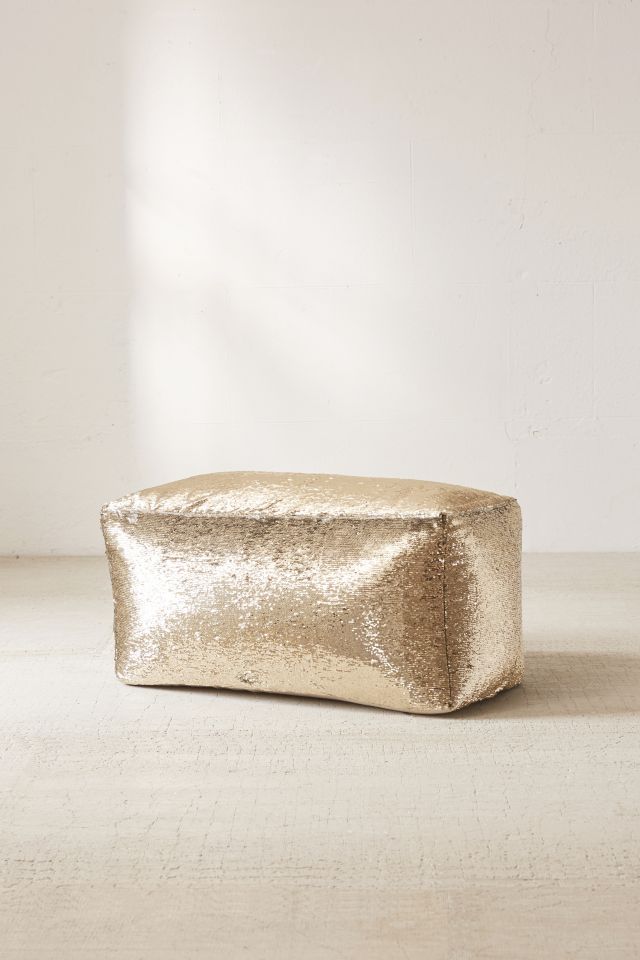 Reversible Sequin Pouf #2