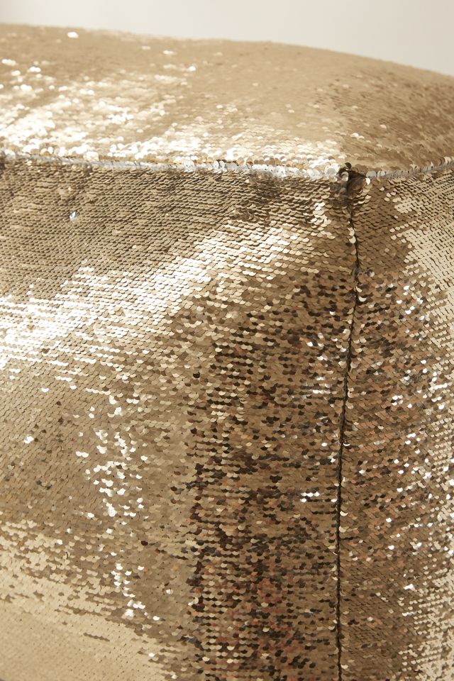 Reversible Sequin Pouf #4
