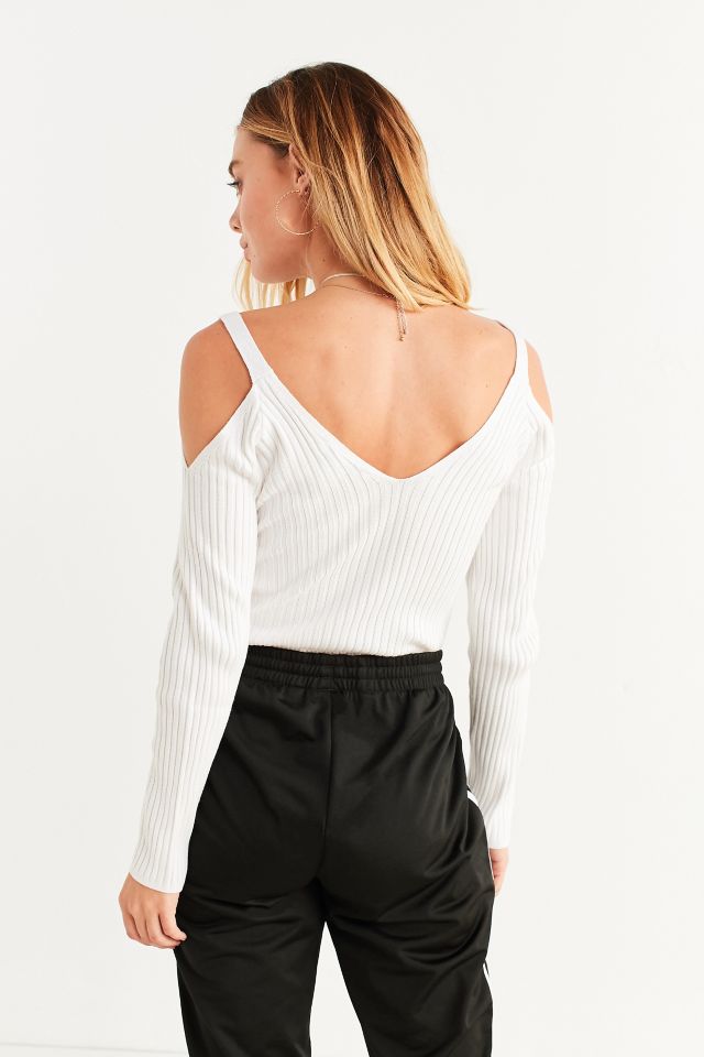 UO Cold-Shoulder Ribbed Sweater #1