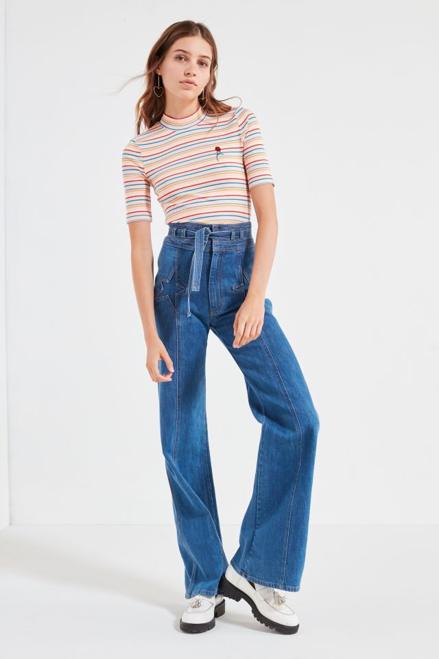 UO Zola Striped Mock-Neck Top #2