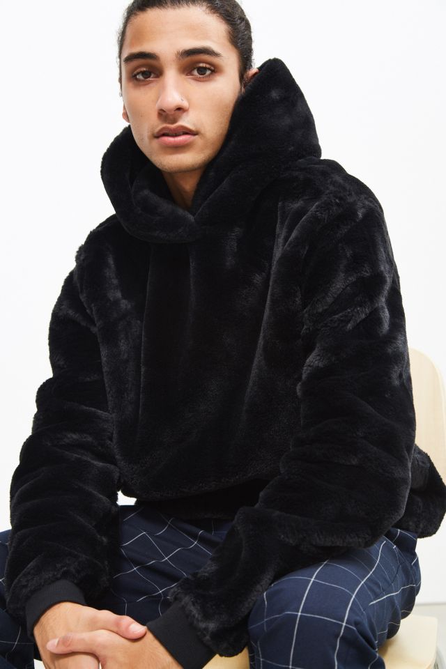 UO Faux Fur Hoodie Sweatshirt