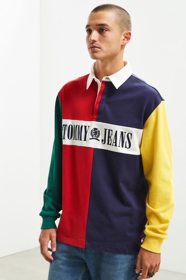 Tommy jeans store colorblock rugby shirt