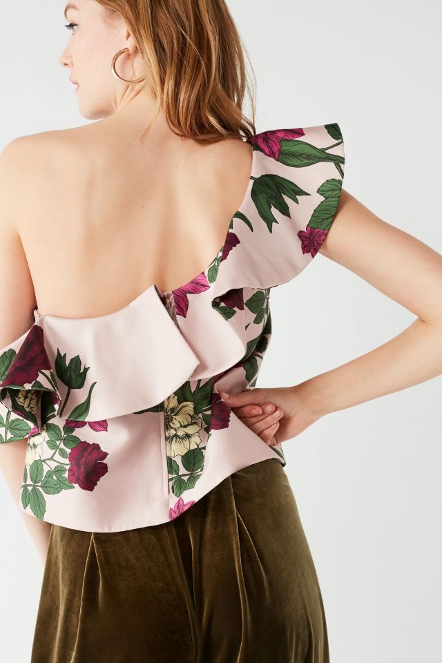 Keepsake Night Lights One-Shoulder Ruffle Top #1
