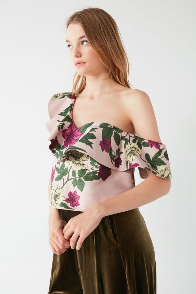 Keepsake Night Lights One-Shoulder Ruffle Top #2