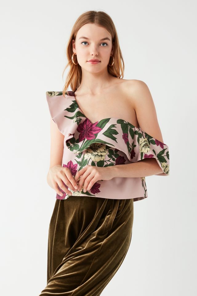Keepsake Night Lights One-Shoulder Ruffle Top #4