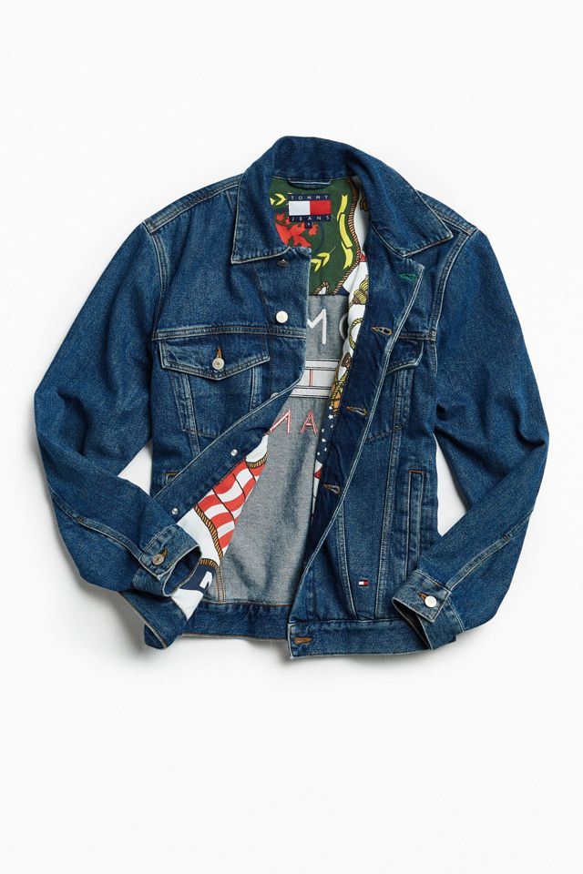 Tommy Jeans Embroidered Denim Trucker Jacket #1