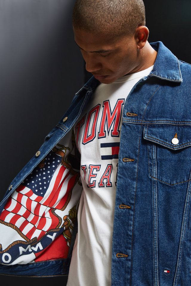 Tommy Jeans Embroidered Denim Trucker Jacket #3