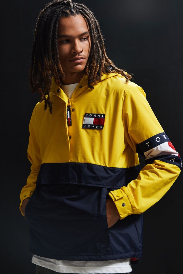 Tommy jeans 90s clearance colour block pullover jacket