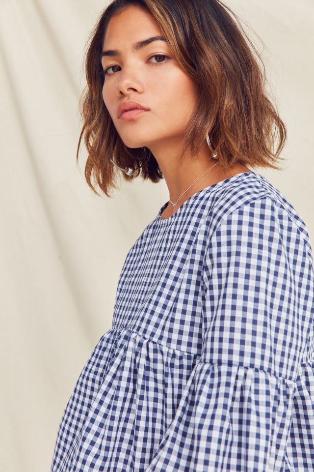 Urban Renewal Remade Bell-Sleeve Gingham Top #2