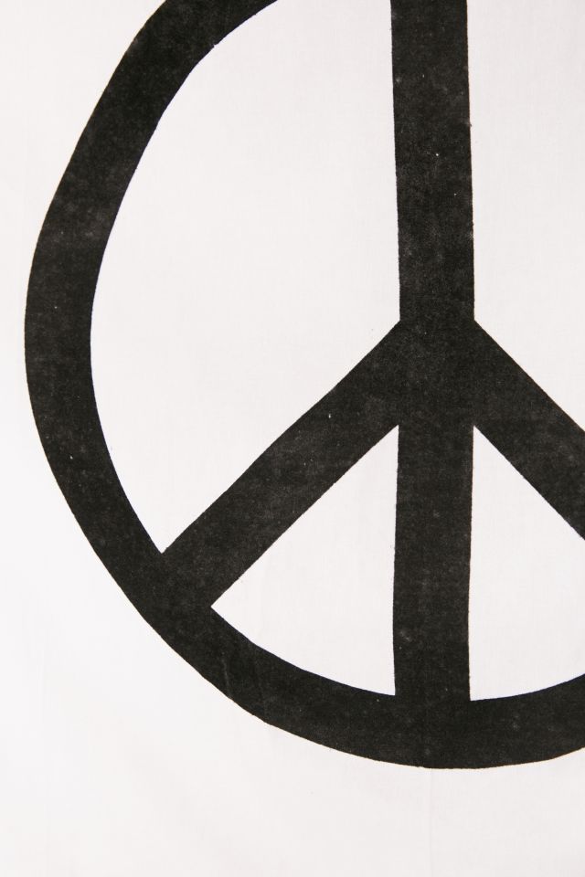 Velvet Flocked Peace Sign Tapestry #2
