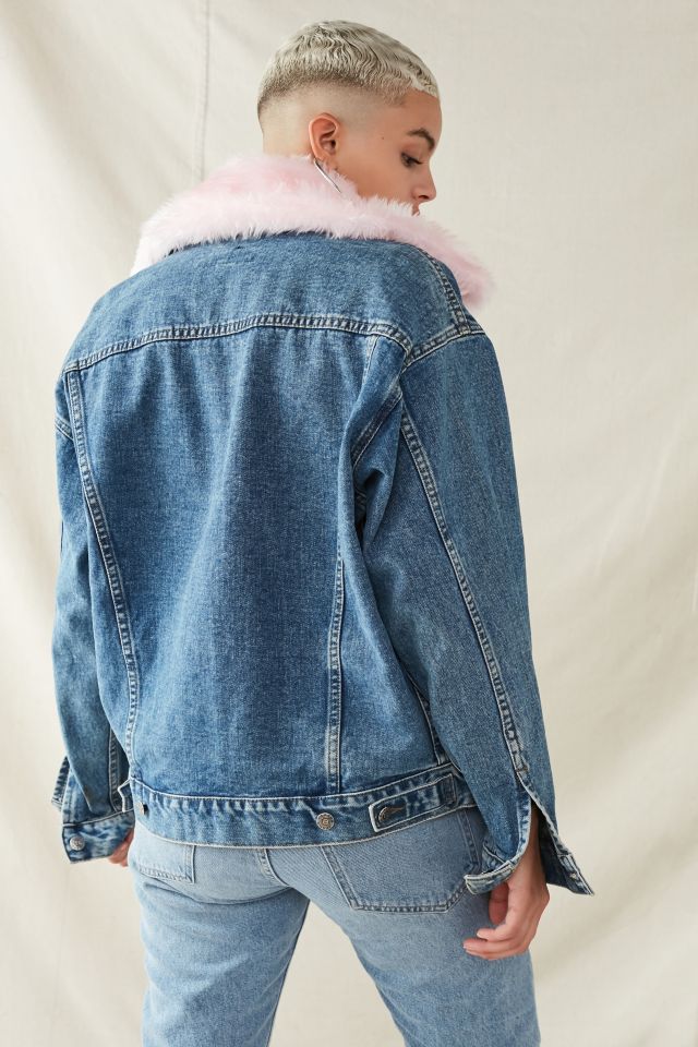 Veste en denim à garniture en fausse fourrure recyclée Urban Renewal #2