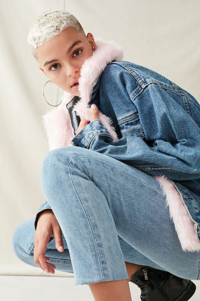 Veste en denim à garniture en fausse fourrure recyclée Urban Renewal #5