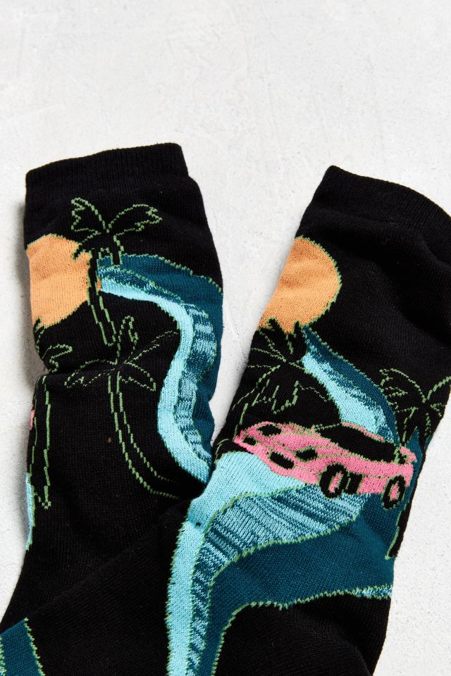 Chaussettes mi-mollet coucher de soleil de Los Angeles #1