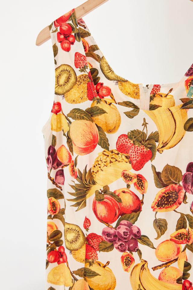 Vintage Fruit Print Mini Dress #2