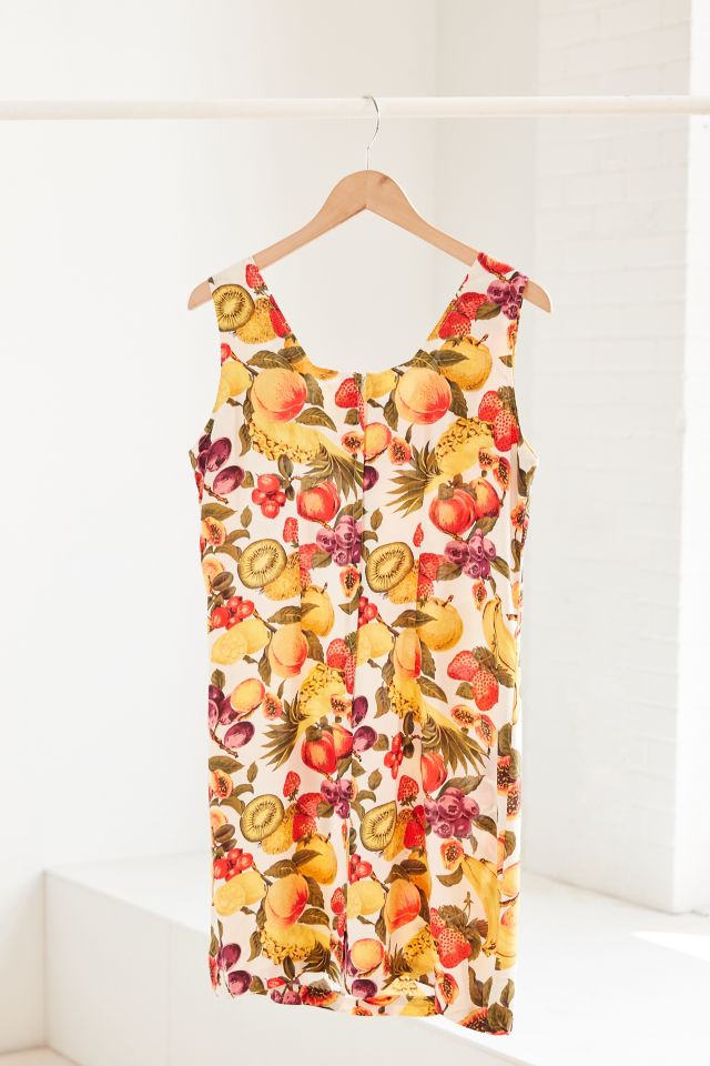 Vintage Fruit Print Mini Dress #4