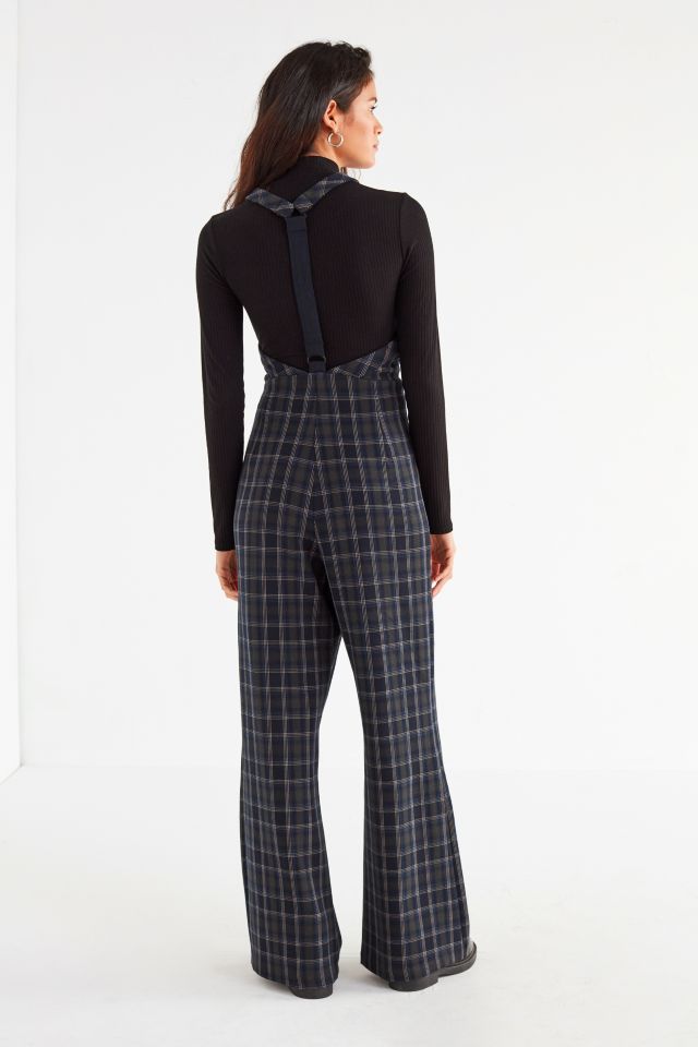 UO Teacher’s Pet Y-Back Plaid Jumpsuit #1