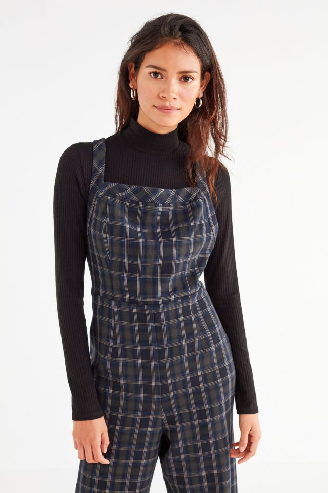 UO Teacher’s Pet Y-Back Plaid Jumpsuit #2