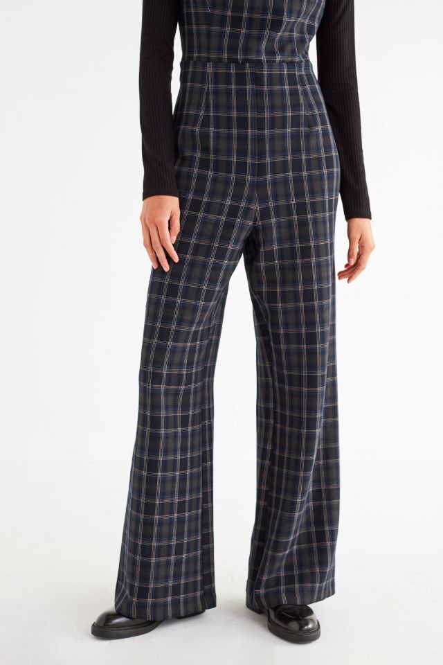 UO Teacher’s Pet Y-Back Plaid Jumpsuit #4