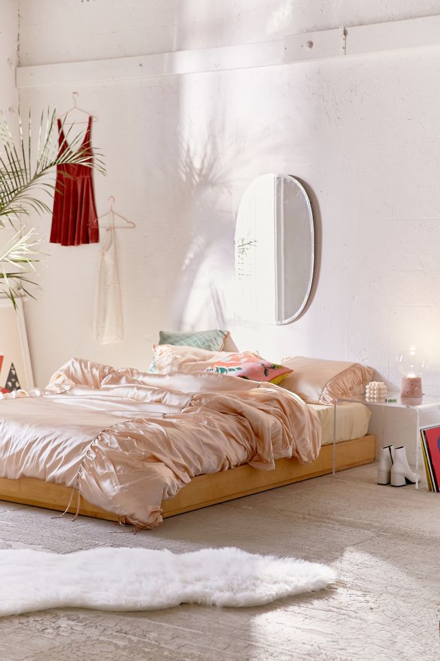 Modern Ruched Satin Duvet Cover #2
