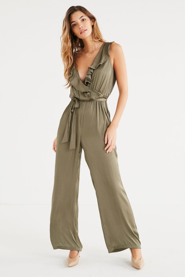 Bardot Milly Ruffle Wrap Jumpsuit | Urban Outfitters Canada