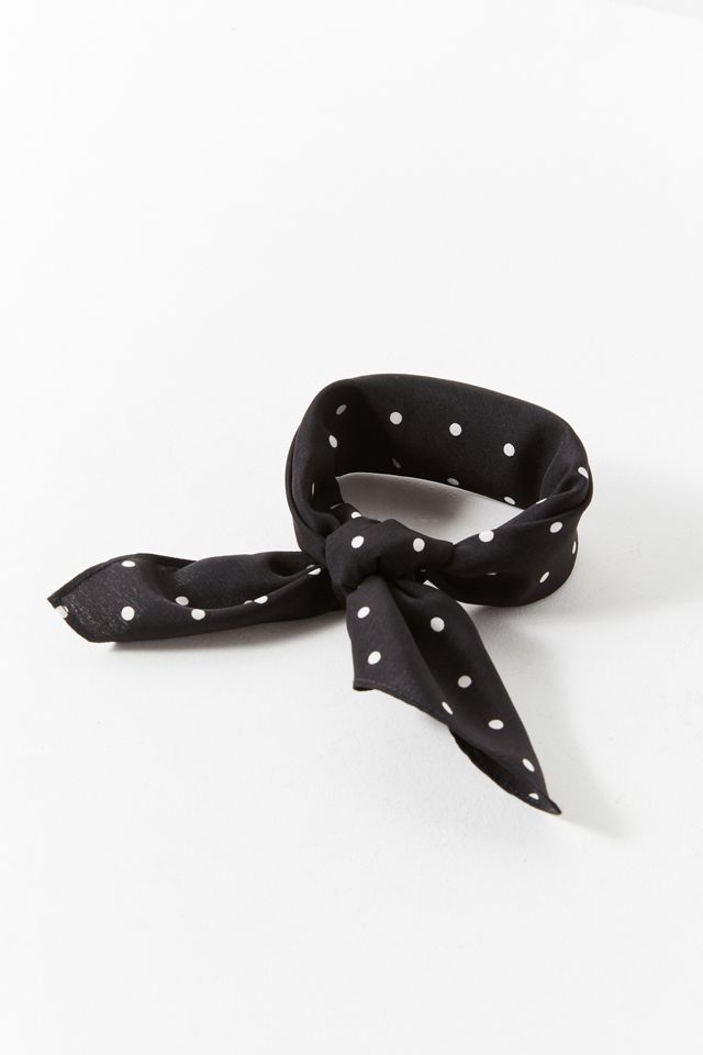 Polka Dot Silky Mini Square Scarf #2