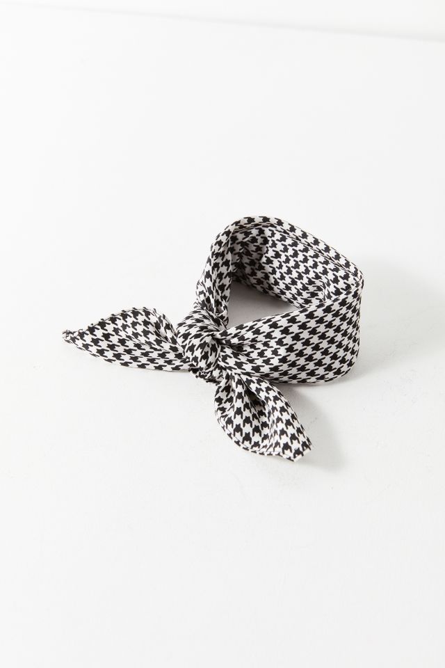 Houndstooth Silky Mini Square Scarf #1