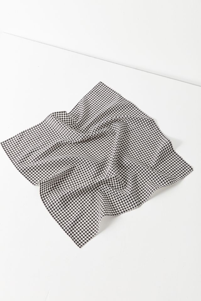Houndstooth Silky Mini Square Scarf #2