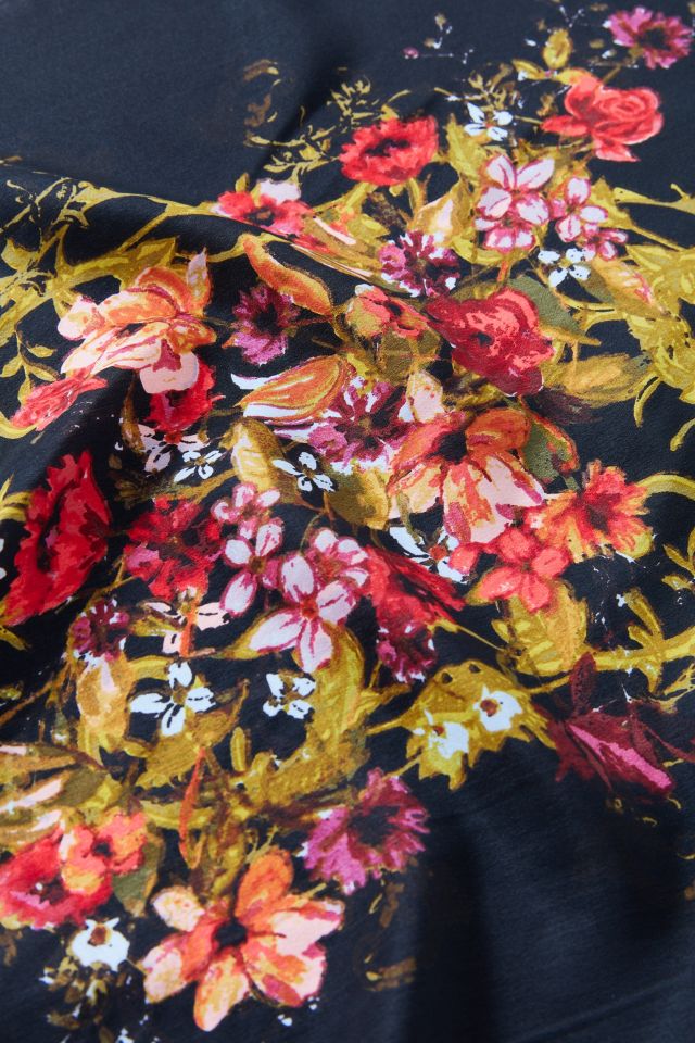Floral Silky Mini Square Scarf #2