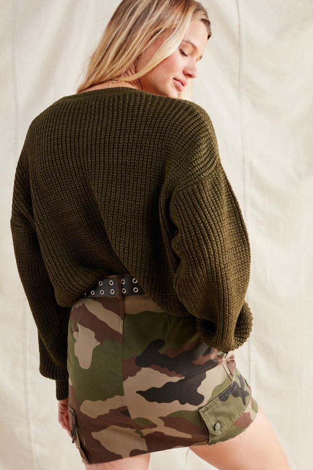Minijupe camouflage vintage recyclée Urban Renewal #4