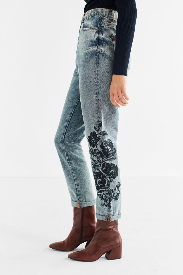 Jeans de style Mom BDG - Fleurs brodées #3