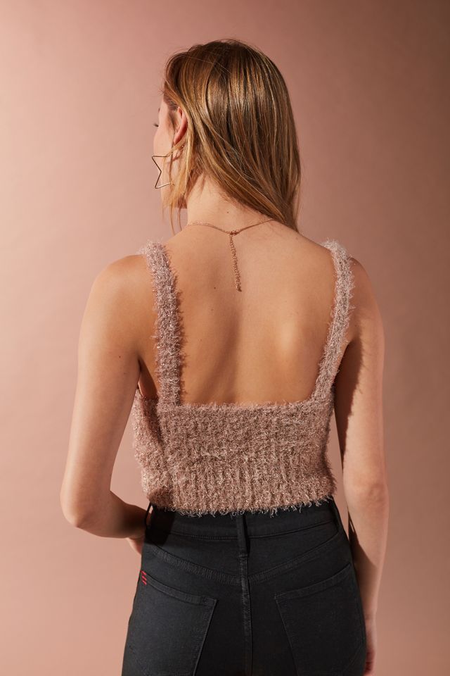 UO Valerie Fuzzy Sparkle Tank Top #1