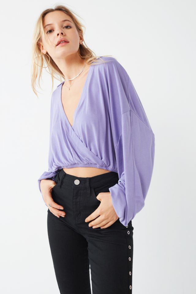 UO Dig It Surplice Cropped Top #4