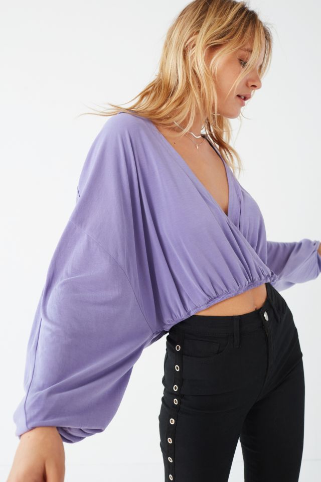 UO Dig It Surplice Cropped Top #5