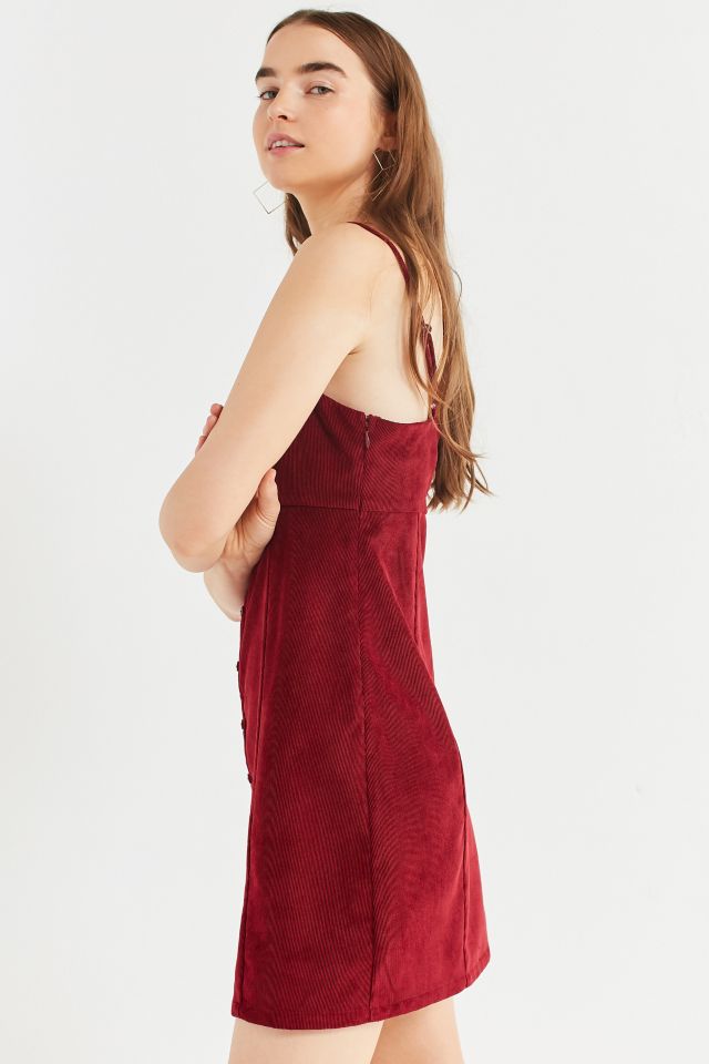 Cooperative Empire Waist Button-Down Corduroy Dress #2