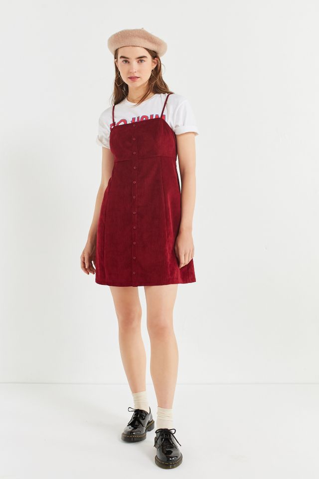 Cooperative Empire Waist Button-Down Corduroy Dress #3