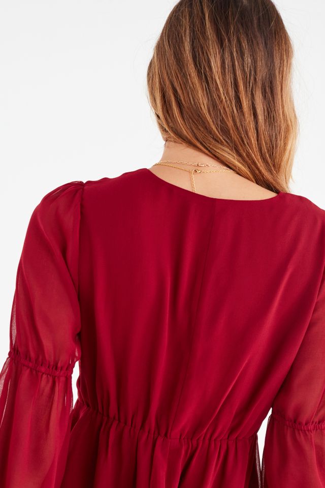 Lucca Couture Empire Waist Bell-Sleeve Dress #3