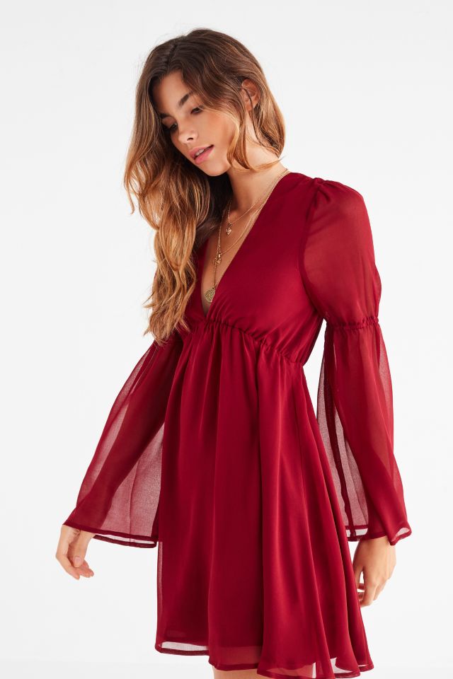 Lucca Couture Empire Waist Bell-Sleeve Dress #4