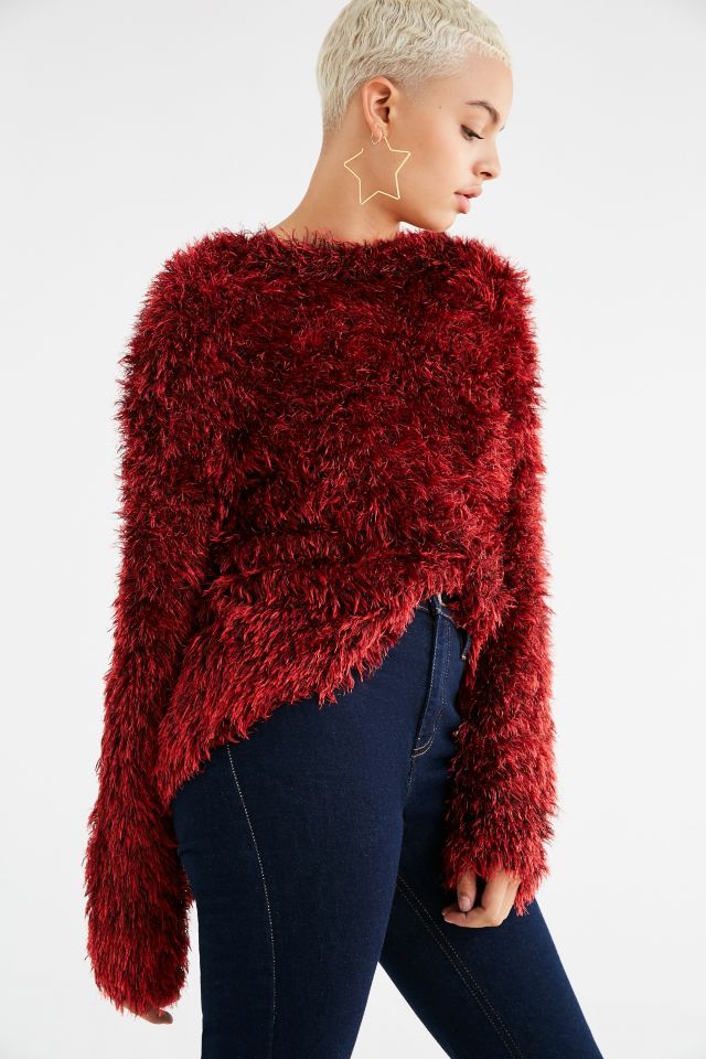 Fuzzy pullover sweater best sale