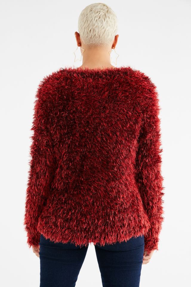 UO Tara Fuzzy Pullover Sweater #4