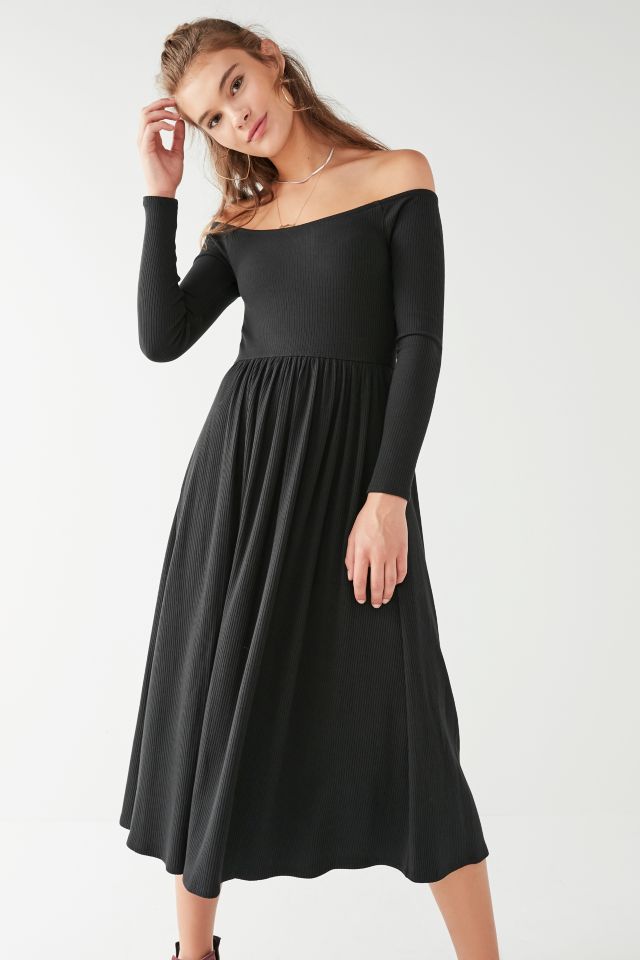 UO Lurenzia Off-The-Shoulder Knit Midi Dress #1