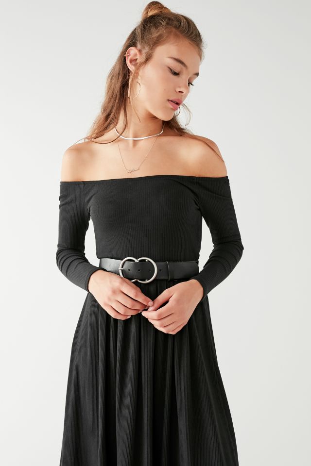 UO Lurenzia Off-The-Shoulder Knit Midi Dress #4