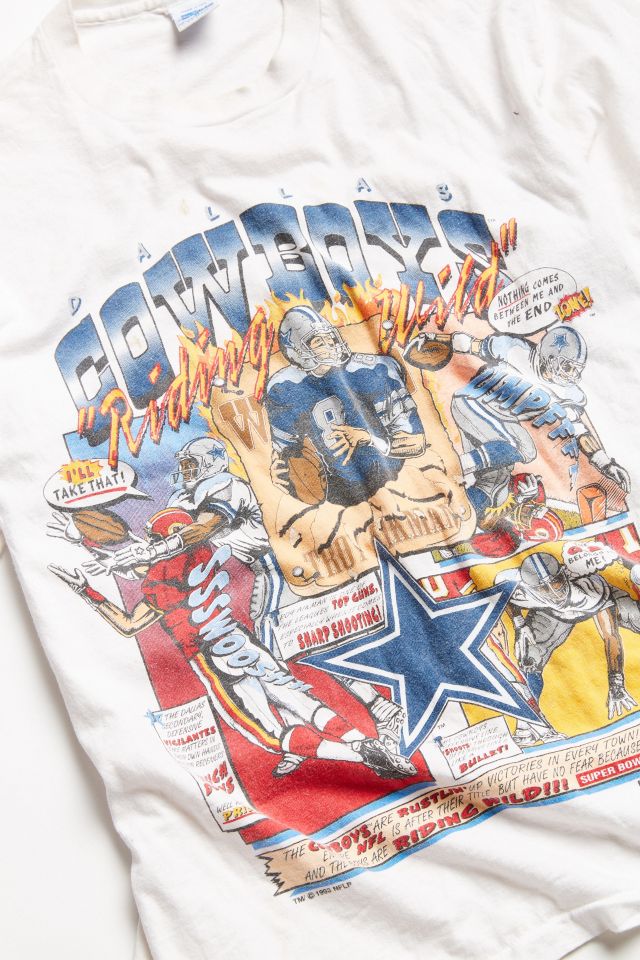 NFL Jam Dallas Cowboys Aikman and Irvin T-Shirt from Homage. | Officially Licensed Vintage NFL Apparel from Homage Pro Shop.