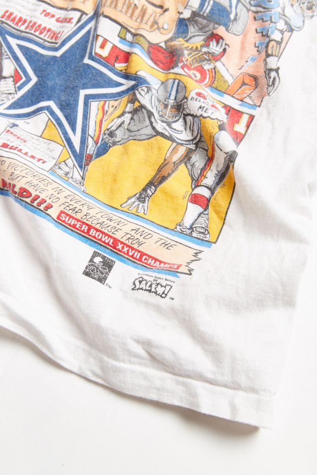 NFL Jam Dallas Cowboys Aikman and Irvin T-Shirt from Homage. | Officially Licensed Vintage NFL Apparel from Homage Pro Shop.