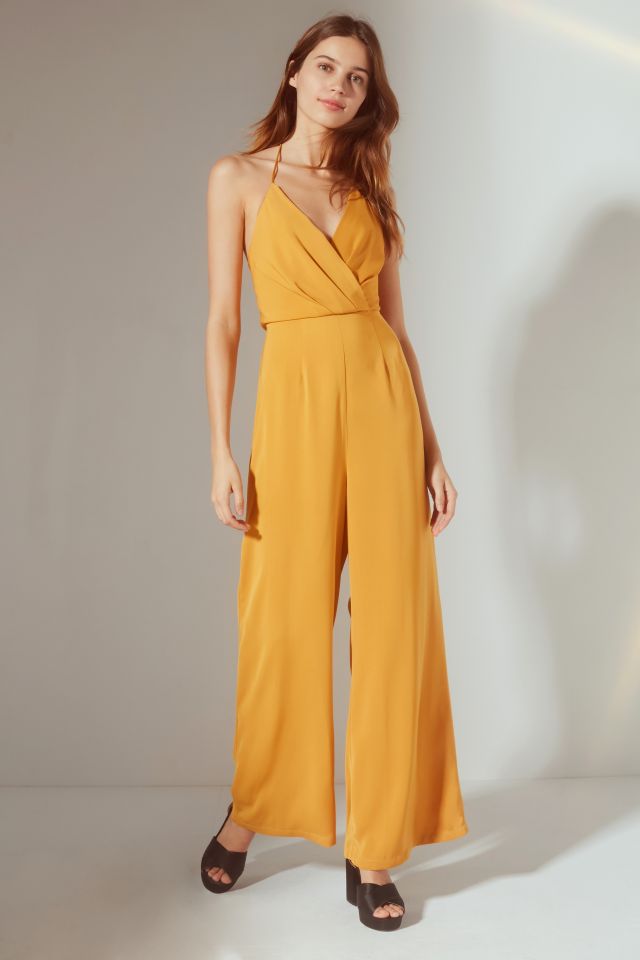 UO Halter Surplice Jumpsuit