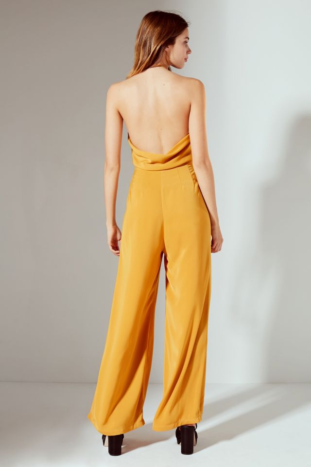 UO Halter Surplice Jumpsuit #1