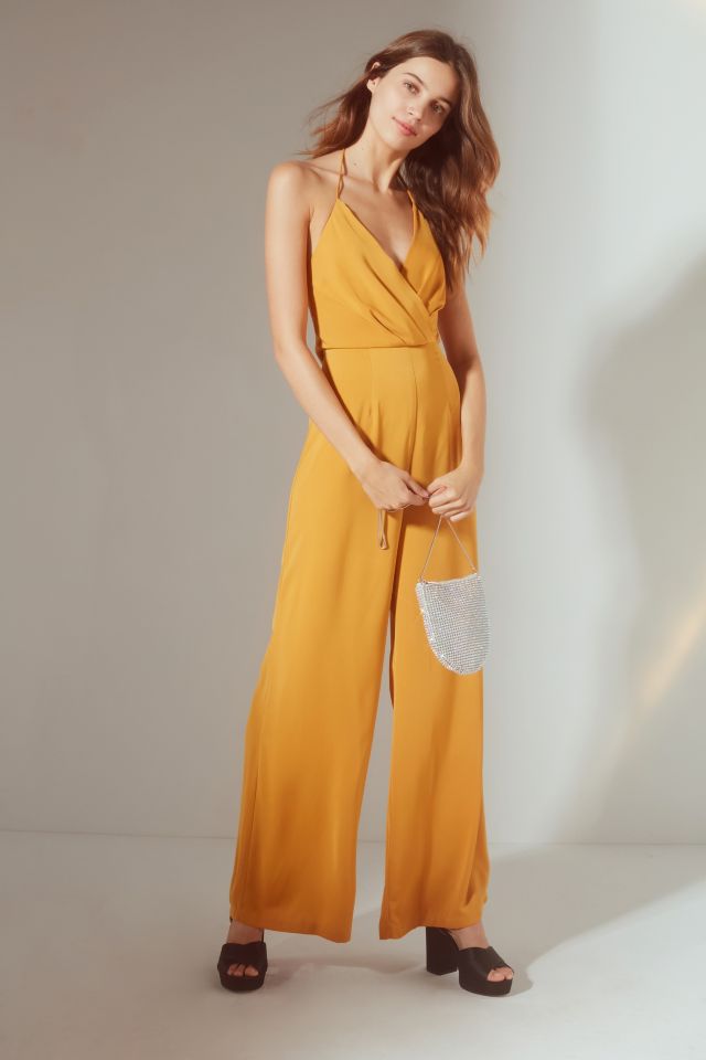 UO Halter Surplice Jumpsuit #4